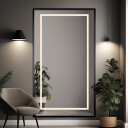 Lustro 1503 w ramie piaskowane z podświetleniem LED I-#1