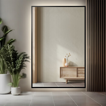 Lustro 1503001 czarne z podświetleniem LED 60x80