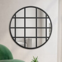 Lustro okrągłe ze szprosami ERYK w ramie MDF-#1