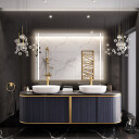 Lustro prostokątne FLAWIA piaskowane z podświetleniem LED-#0