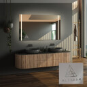 Lustro prostokątne FLAWIA piaskowane z podświetleniem LED  + logo na lustrze (wg załącznika) + ŻYWOTNOŚĆ TAŚMY LED LONG LIFE 70 000 GODZ-#0