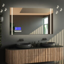 Lustro prostokątne FLAWIA piaskowane z podświetleniem LED  + panel dotykowy (wg załącznika) + ŻYWOTNOŚĆ TAŚMY LED LONG LIFE 70 000 GODZ-#1