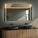 Lustro prostokątne FLAWIA piaskowane z podświetleniem LED 
 + lusterko ZOOM (fi 14)(wg załącznika)
 + ŻYWOTNOŚĆ TAŚMY LED LONG LIFE 70 000 GODZ-#1