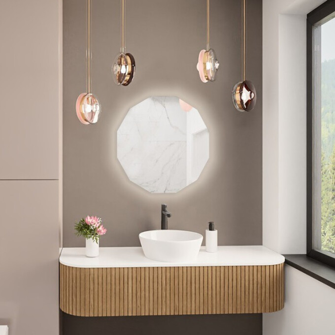 Lustro wielokątne FOREM z podświetleniem LED-#0