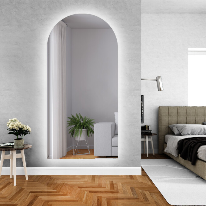 Lustro półowalne FRANK z podświetleniem LED-#0