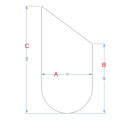 Lustro półowalne FRANK ze ścięciem na poddasze z podświetleniem LED-#2
