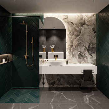 Lustro półowalne FRANK ŚCIĘTY BOK z podświetleniem LED 60x120