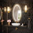 Lustro FRIDA piaskowane z podświetleniem LED I-#0