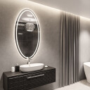 Lustro FRIDA piaskowane z podświetleniem LED II-#1