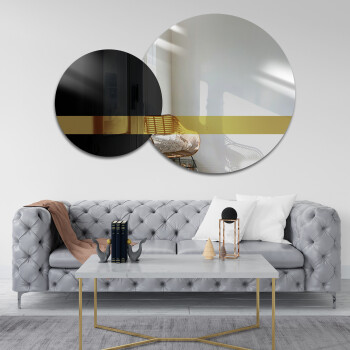 Zestaw luster GOLD MOON z złotym paskiem 90x60