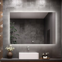 Lustro prostokątne AGIS z podświetleniem LED + włącznik dotykowy (na środku na dole) + ŻYWOTNOŚĆ TAŚMY LED LONG LIFE 70 000 GODZ-#1