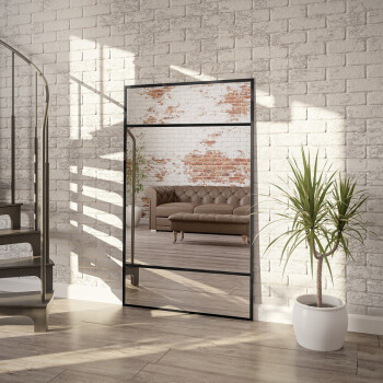 Lustro ze szprosami ALFRED 1503001 czarne 110x210