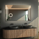 Lustro prostokątne ALIS piaskowane z podświetleniem LED i białą zabudową MDF
 - poziom
 + lusterko ZOOM LED (fi 15) z dedykowanym włącznikiem (wg załącznika)
 + ŻYWOTNOŚĆ TAŚMY LED LONG LIFE 70 000 GODZ-#1