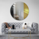 Lustro okrągłe ANTON czarno złote-#0