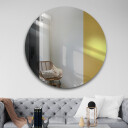 Lustro okrągłe ANTON czarno złote-#1