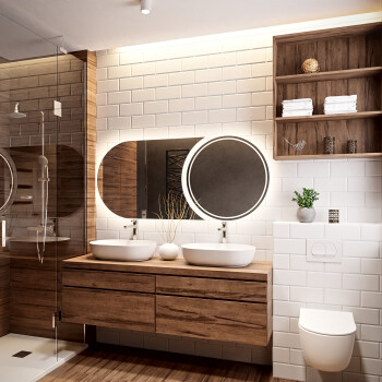 Lustro APOLLO piaskowane z podświetleniem LED II 110x50 (2szt)