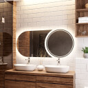 Lustro APOLLO piaskowane z podświetleniem LED II (2szt)-#1