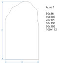 Lustro organiczne AURO I z podświetleniem LED-#1