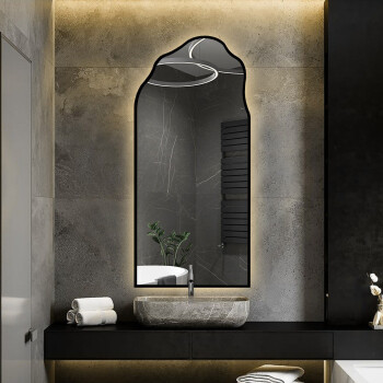 Lustro organiczne AURO I białe w ramie MDF z podświetleniem LED 100x172 dxf