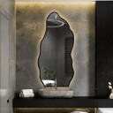 Lustro organiczne AURO II w ramie MDF z podświetleniem LED-#1