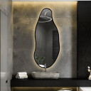 Lustro organiczne BARYT w ramie MDF z podświetleniem LED-#0