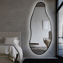 Lustro organiczne BARYT w ramie MDF z podświetleniem LED-#1