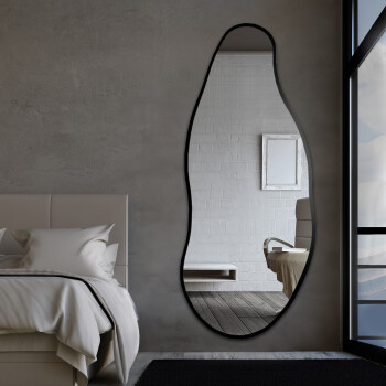 Lustro organiczne BARYT białe w ramie MDF 40x103 dxf