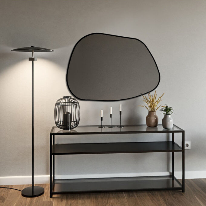 Lustro organiczne BAZALT w ramie MDF-#0