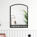 Lustro półowalne ze szprosami BRUNO w ramie MDF-#1