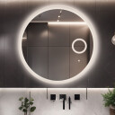 Lustro CAPELLA piaskowane z podświetleniem LED + lusterko ZOOM LED (fi 15) z dedykowanym włącznikiem (wg załącznika) + ŻYWOTNOŚĆ TAŚMY LED LONG LIFE 70 000 GODZ-#1