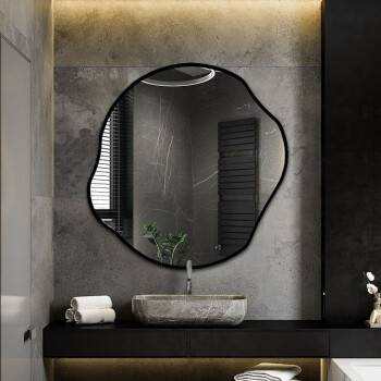 Lustro organiczne CYRKON białe w ramie MDF 50x52 dxf