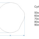 Lustro organiczne CYRKON w ramie MDF-#2