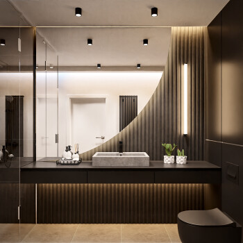 Lustro ĆWIARTKA z podświetleniem LED 130x130