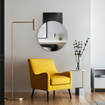 Lustro dekoracyjne DENAR srebrno postarzane SILVER fi 120