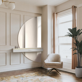 Lustro półokrągłe DOPPIO W DWÓCH CZĘŚCIACH 70x140