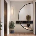 Lustro półokrągłe DOPPIO W DWÓCH CZĘŚCIACH w ramie MDF-#1