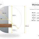 Lustro półokrągłe DOPPIO W DWÓCH CZĘŚCIACH w ramie MDF-#2