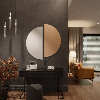 Zestaw połówek koła DOUBLE II srebrno miedziane fi 50 (2szt)