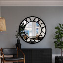 Lustro okrągłe ze szprosami ELENA w ramie MDF-#1