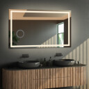 Lustro prostokątne EMI piaskowane z podświetleniem LED 
 - poziom
 + lusterko ZOOM (fi 14)(wg załącznika)
 + ŻYWOTNOŚĆ TAŚMY LED LONG LIFE 70 000 GODZ-#1