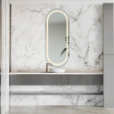 Lustro owalne HOLI piaskowane z podświetleniem LED-#1