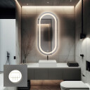 Lustro owalne HOLI piaskowane z podświetleniem LED
 - pion
 + mata antyparowa z dedykowanym włącznikiem (na środku na dole)
 + ŻYWOTNOŚĆ TAŚMY LED LONG LIFE 70 000 GODZ-#0