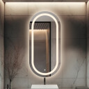 Lustro owalne HOLI piaskowane z podświetleniem LED
 - pion
 + włącznik dotykowy (na środku na dole)
 + ŻYWOTNOŚĆ TAŚMY LED LONG LIFE 70 000 GODZ-#1