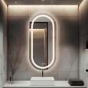 Lustro owalne HOLI piaskowane z podświetleniem LED
 - pion
 + zegar cyfrowy z czujnikiem temperatury (na środku na dole)
 + ŻYWOTNOŚĆ TAŚMY LED LONG LIFE 70 000 GODZ-#1