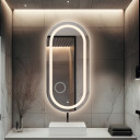 Lustro owalne HOLI piaskowane z podświetleniem LED
 - pion
 + lusterko ZOOM (fi 14)(wg załącznika)
 + włącznik dotykowy (na środku na dole)
 + ŻYWOTNOŚĆ TAŚMY LED LONG LIFE 70 000 GODZ-#1