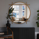 Lustro okrągłe ze szprosami IZYD w ramie MDF-#1