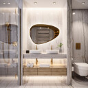 Lustro organiczne KALCYT z podświetleniem LED-#0