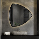 Lustro trójkątne KARO w ramie MDF z podświetleniem LED-#1