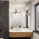 Lustro KLARA piaskowane z podświetleniem LED-#1