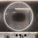 Lustro okrągłe KOŁO z podświetleniem LED + mata antyparowa z dedykowanym włącznikiem dotykowym (na środku na dole) + ŻYWOTNOŚĆ TAŚMY LED LONG LIFE 70 000 GODZ-#1